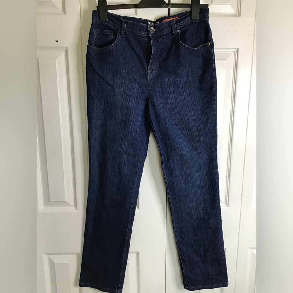 Style & Co Natural Fit Straight Leg Jeans Womens Blue Mid Rise Size 6